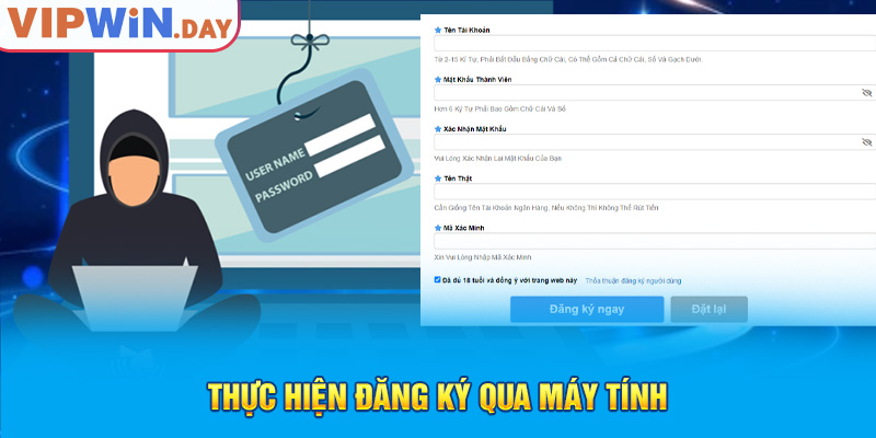 Thực hiện đăng ký qua máy tính Thực hiện đăng ký qua máy tính